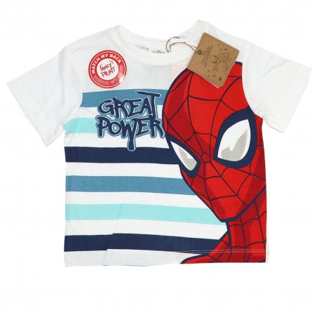 Marvel Spiderman κοντομάνικο Μπλουζάκι Για Αγόρια (EV1021.BIO White) - Κοντομάνικα μπλουζάκια