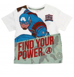 Marvel Avengers κοντομάνικο Μπλουζάκι αγόρια (EV1024 WHITE) - Κοντομάνικα μπλουζάκια