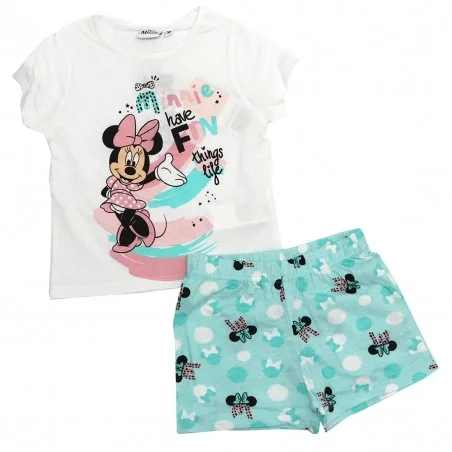 Disney Minnie Mouse παιδική καλοκαιρινή πιτζάμα (EV2012 White) - Πιτζάμες Καλοκαιρινές