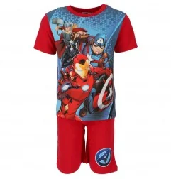 Marvel Avengers Καλοκαιρινή Πιτζάμα Για Αγόρια (AVE-2122-1762 RED) - Πιτζάμες Καλοκαιρινές