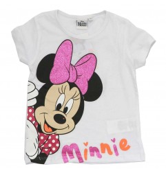 Disney Minnie Mouse Κοντομάνικο Μπλουζάκι για κορίτσια (EV1081 WHITE) - Κοντομάνικα μπλουζάκια