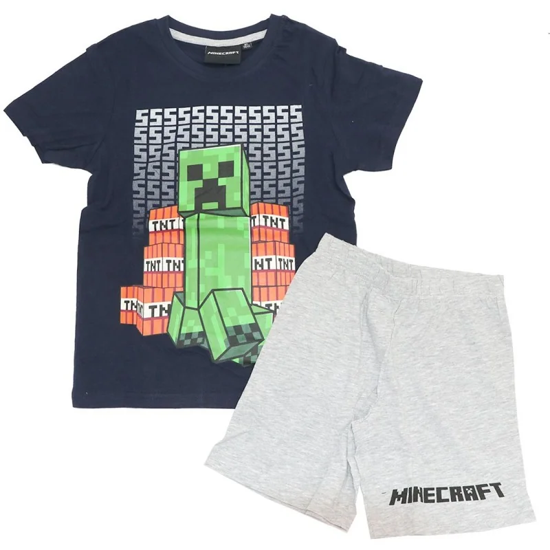 Minecraft βαμβακερή καλοκαιρινή Πιτζάμα Για αγόρια (FKC48702 NAVY) Minecraft βαμβακερή καλοκαιρινή Πιτζάμα Για αγόρια (FKC48702 NAVY)