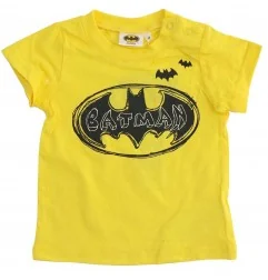 Batman Bebe Βαμβακερό Κοντομάνικο Μπλουζάκι για Αγόρια - Έντονο Κίτρινο (ET0150) - Κοντομάνικα μπλουζάκια