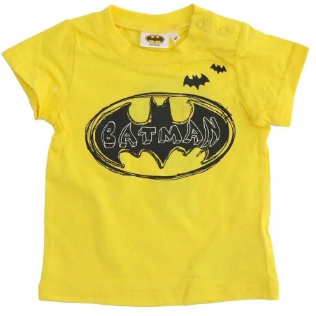 Batman Bebe Βαμβακερό Κοντομάνικο Μπλουζάκι για Αγόρια - Έντονο Κίτρινο (ET0150) - Κοντομάνικα μπλουζάκια