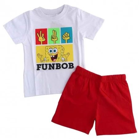 Spongebob Καλοκαιρινή Πιτζάμα Για Αγόρια (SB 52 04 201 RED) - Πιτζάμες Καλοκαιρινές