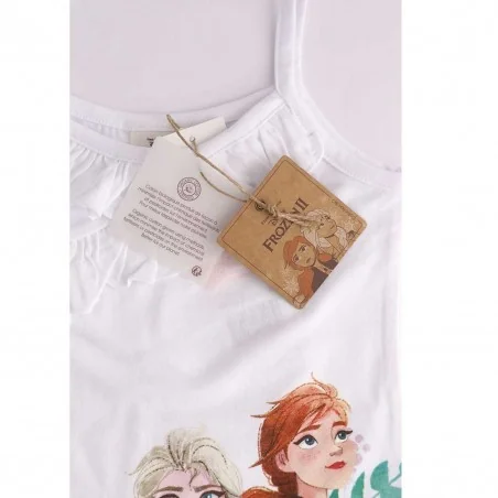 Disney Frozen Παιδικό καλοκαιρινό Φορεματάκι- 100% οργανικό βαμβάκι (UE1020WHITE)