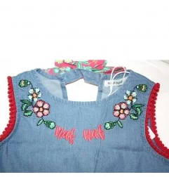 NAF NAF Παιδική Ολόσωμη φόρμα Denim για κορίτσια (NNSE1078) - Καλοκαιρινά φορέματα