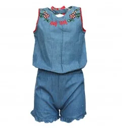 NAF NAF Παιδική Ολόσωμη φόρμα Denim για κορίτσια (NNSE1078) - Καλοκαιρινά φορέματα