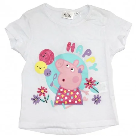 Peppa Pig Κοντομάνικο Μπλουζάκι Για Κορίτσια (EV1112 white) - Κοντομάνικα μπλουζάκια
