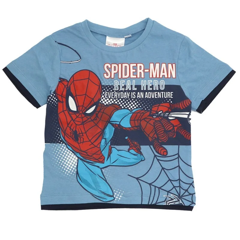 Marvel Spiderman κοντομάνικο Μπλουζάκι Για Αγόρια (EV1037 blue)