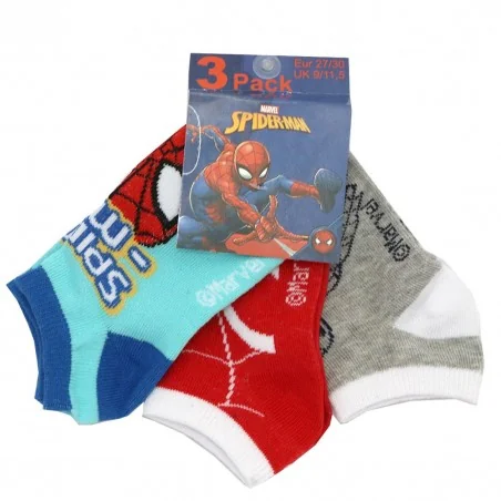 Marvel Spiderman παιδικές κοντές κάλτσες σετ 3 ζευγάρια (EV0636 blue) - Κάλτσες κοντές αγόρι