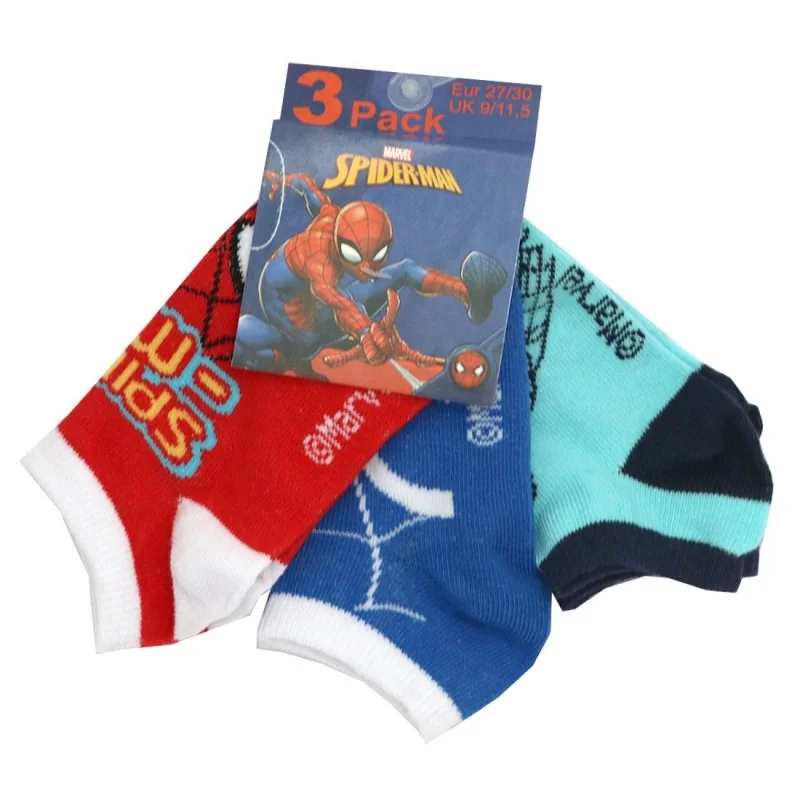Marvel Spiderman παιδικές κοντές κάλτσες σετ 3 ζευγάρια (EV0636 red) Marvel Spiderman παιδικές κοντές κάλτσες σετ 3 ζευγάρια (EV0636 red)