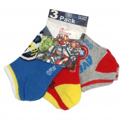 Marvel Avengers παιδικές κοντές κάλτσες σετ 3 ζευγάρια (EV0635 blue) - Κάλτσες κοντές αγόρι