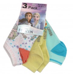 Disney Frozen παιδικές κοντές κάλτσες σετ 3 ζευγάρια (EV0644 yellow) - Κάλτσες κοντές κορίτσι