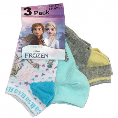 Disney Frozen παιδικές κοντές κάλτσες σετ 3 ζευγάρια (EV0644) - Κάλτσες κοντές κορίτσι