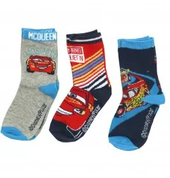 Disney Cars παιδικές κάλτσες σετ 3 ζευγάρια (EV0616 grey) - Κάλτσες κανονικές αγόρι