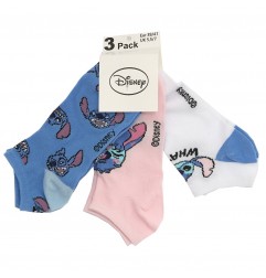Disney Lilo & Stitch γυναικείες κοντές κάλτσες σετ 3 ζευγάρια (EV3600 blue) - Γυναικείες Κάλτσες