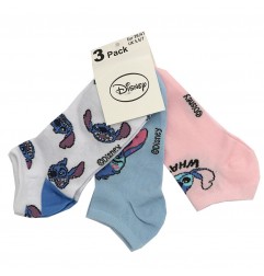 Disney Lilo & Stitch γυναικείες κοντές κάλτσες σετ 3 ζευγάρια (EV3600 white) - Γυναικείες Κάλτσες