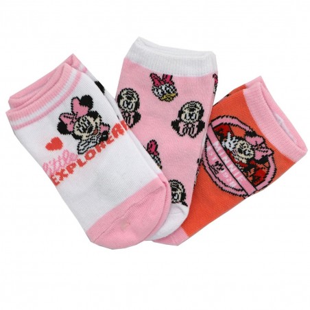 Disney Baby Minnie Mouse βρεφικές κάλτσες σετ 3 ζευγάρια (EV0690 white) - Βρεφικές Κάλτσες κορίτσι