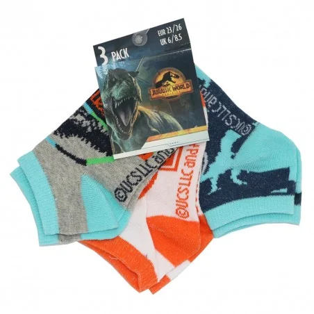Jurassic World παιδικές κοντές κάλτσες σετ 3 ζευγάρια (EV0629 grey) Jurassic World παιδικές κοντές κάλτσες σετ 3 ζευγάρια (EV0629 grey)