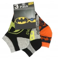 Batman παιδικές κοντές κάλτσες σετ 3 ζευγάρια (EV0627 black) - Κάλτσες κοντές αγόρι