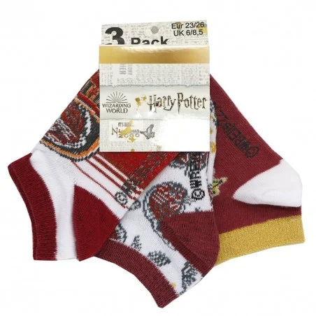 Harry Potter παιδικές κοντές κάλτσες σετ 3 ζευγάρια (EV0606) Harry Potter παιδικές κοντές κάλτσες σετ 3 ζευγάρια (EV0606)