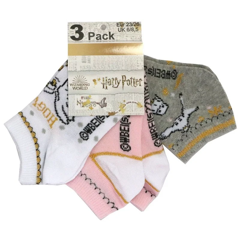 Harry Potter παιδικές κοντές κάλτσες σετ 3 ζευγάρια (EV0652) Harry Potter παιδικές κοντές κάλτσες σετ 3 ζευγάρια (EV0652)