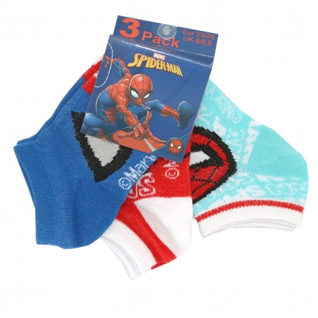 Marvel Spiderman παιδικές κοντές κάλτσες σετ 3 ζευγάρια (EV0637) - Κάλτσες κοντές αγόρι