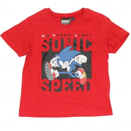 Sonic Κοντομάνικο μπλουζάκι για αγόρια (EV1189 red) - Κοντομάνικα μπλουζάκια