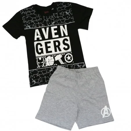 Marvel Avengers Καλοκαιρινή Πιτζάμα Για Αγόρια (AV 52 04 379 black) - Πιτζάμες Καλοκαιρινές