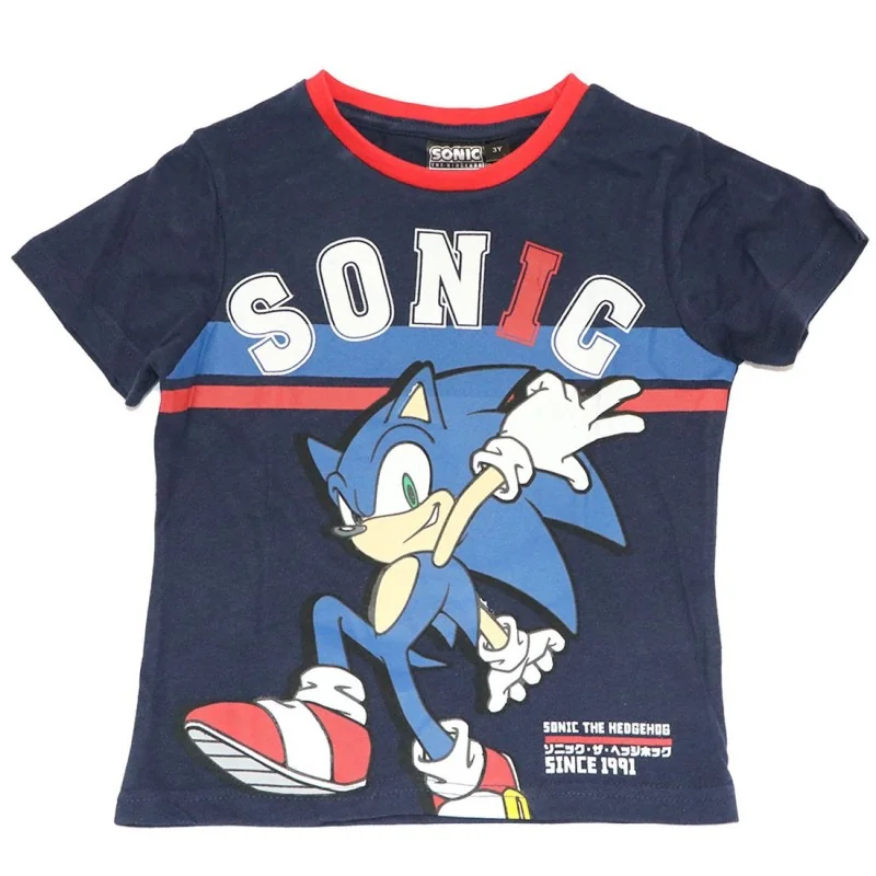 Sonic Κοντομάνικο μπλουζάκι για αγόρια (EV1190 navy)