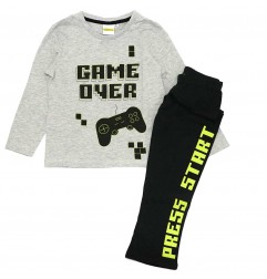 Gamer Βαμβακερή πιτζάμα για αγόρια (FKC43795 grey) - Χειμωνιάτικες / εποχιακές πιτζάμες