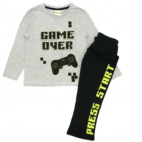 Gamer Βαμβακερή πιτζάμα για αγόρια (FKC43795 grey) - Χειμωνιάτικες / εποχιακές πιτζάμες