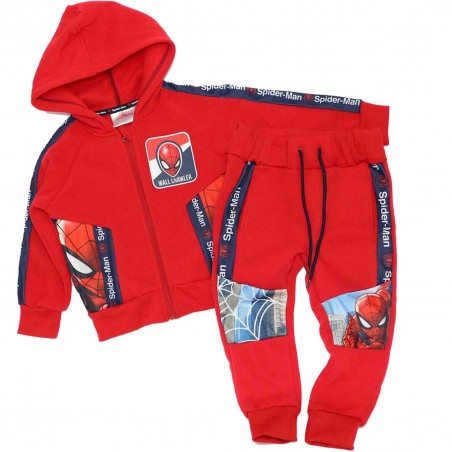 Marvel Spiderman Παιδικό Χειμωνιάτικο Σετ Φόρμας για αγόρια (EV1036 red) - Φόρμες