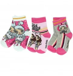 Na!Na!Na! Surprise παιδικές κάλτσες για κορίτσια σετ 3 (EV0665 grey) - Κάλτσες κανονικές κορίτσι