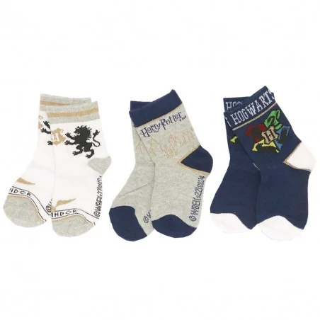 Harry Potter παιδικές κάλτσες για κορίτσια σετ 3 (EV0607 Navy)