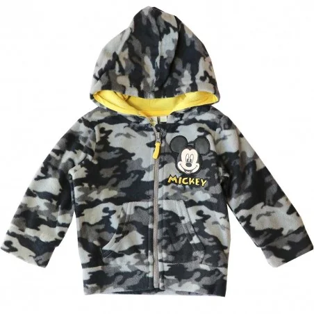 Disney Baby Mickey Mouse: Βρεφική Ζακέτα Fleece με Κουκούλα & Camo Σχέδιο (PH0055Α) - Ζακέτες - Μπλούζες φούτερ