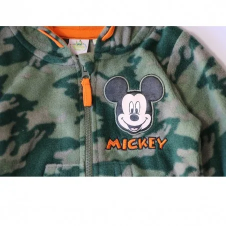 Disney Baby Mickey Mouse: Βρεφική Ζακέτα Fleece με Κουκούλα & Σχέδιο Παραλλαγής (PH0055)