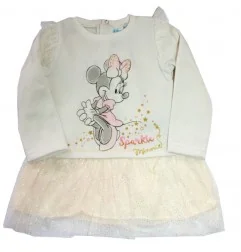 Disney Baby Minnie Mouse: Βρεφικό Φόρεμα "Sparkle" με Τούλινη Φούστα και Glitter Λεπτομέρειες (RH0008A) - Φορέματα & Φούστες