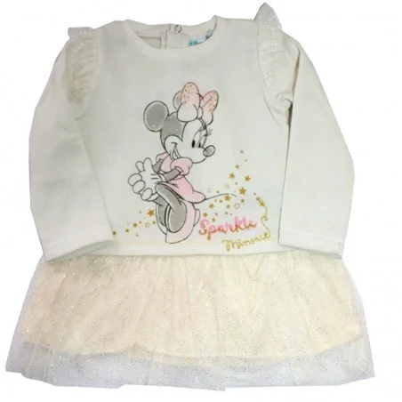 Disney Baby Minnie Mouse: Βρεφικό Φόρεμα "Sparkle" με Τούλινη Φούστα και Glitter Λεπτομέρειες (RH0008A) - Φορέματα & Φούστες