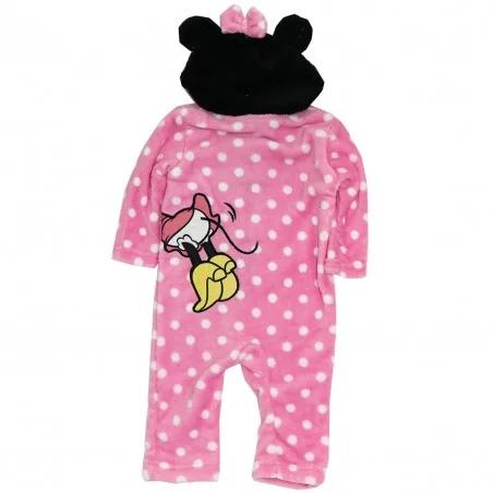 Βρεφικό Φορμάκι Coral Fleece Disney Minnie Mouse με Κουκούλα & Αυτάκια (HU0055)