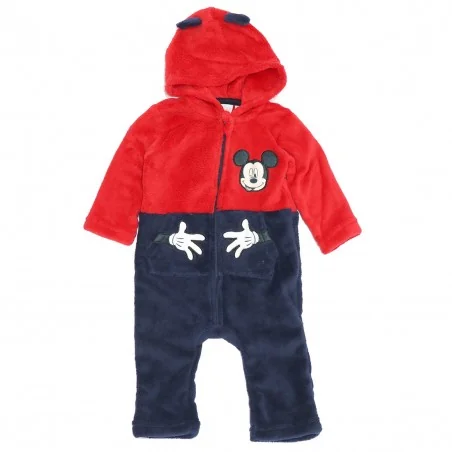Disney Baby Minnie Mouse Βρεφικό Φορμάκι Fleece Coral – Ζεστό Φλις με Κουκούλα, Κόκκινο & Μπλε (HU0056) - Μπουφάν- Αδιάβροχα ...