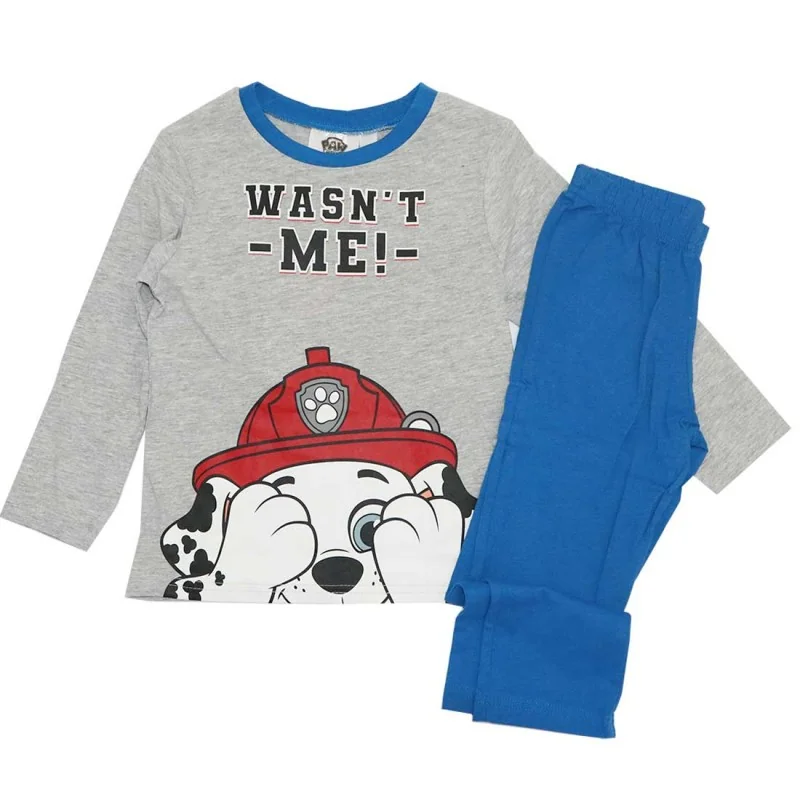Paw Patrol Βαμβακερή πιτζάμα για αγόρια (VH2012 grey)