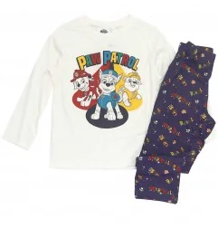 Paw Patrol Βαμβακερή πιτζάμα για αγόρια (VH2011 white) - Χειμωνιάτικες / εποχιακές πιτζάμες