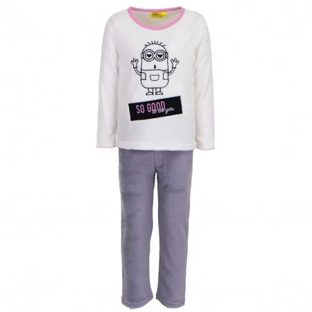 Minions Παιδική Πιτζάμα Fleece coral για κορίτσια (TH2136) - Χειμωνιάτικες / εποχιακές πιτζάμες