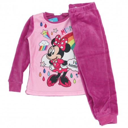 Disney Minnie Mouse πιτζάμα fleece coral για κορίτσια (DIS MF 52 04 9837 NI CORAL Violet) - Χειμωνιάτικες / εποχιακές πιτζάμες