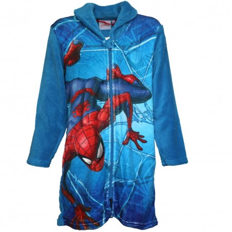 Marvel Spiderman Παιδική Ρόμπα με φερμουάρ Fleece coral (HS2055Blue) - Παιδικές Ρόμπες