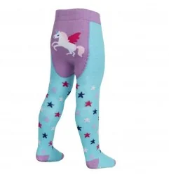 Βρεφικό Καλσόν "Starry Unicorn" - Σιέλ με Μωβ Λεπτομέρειες & Σχέδιο στην Πίσω Πλευρά (45B145A) - Βρεφικό καλσόν