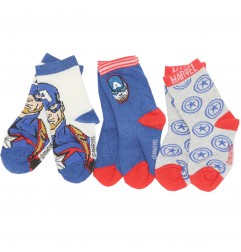 Marvel Avengers Παιδικές Κάλτσες Για αγόρια σετ 3 ζευγάρια (VH0646 blue) - Κάλτσες κανονικές αγόρι