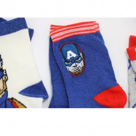 Marvel Avengers Παιδικές Κάλτσες Για αγόρια σετ 3 ζευγάρια (VH0646 blue)